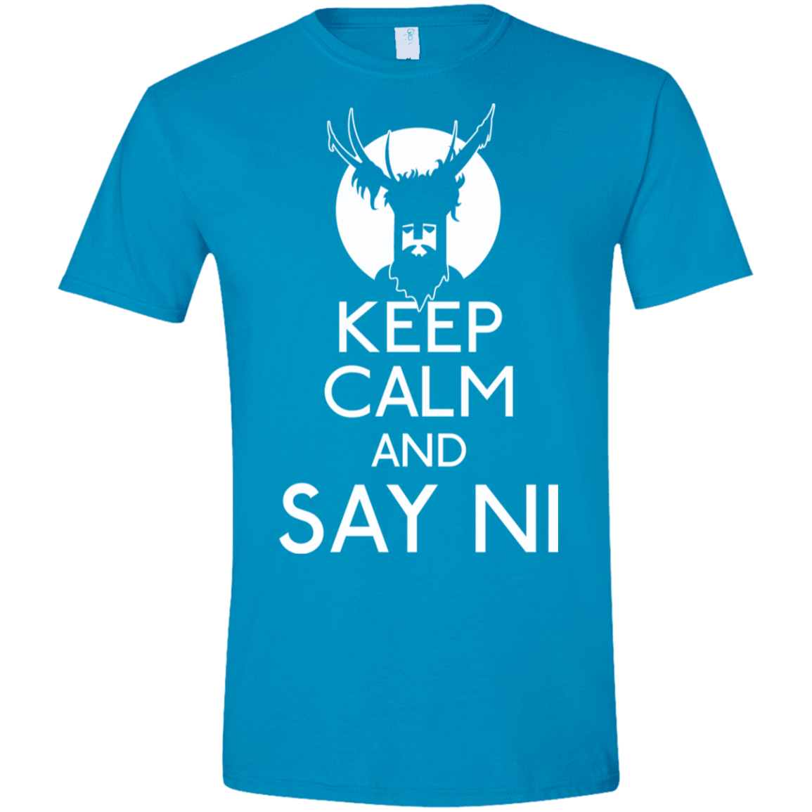 T-Shirts Sapphire / S Keep Calm and Say Ni Men's Semi-Fitted Softstyle