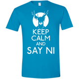 T-Shirts Sapphire / S Keep Calm and Say Ni Men's Semi-Fitted Softstyle