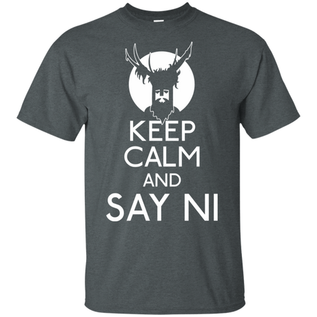 T-Shirts Dark Heather / S Keep Calm and Say Ni T-Shirt