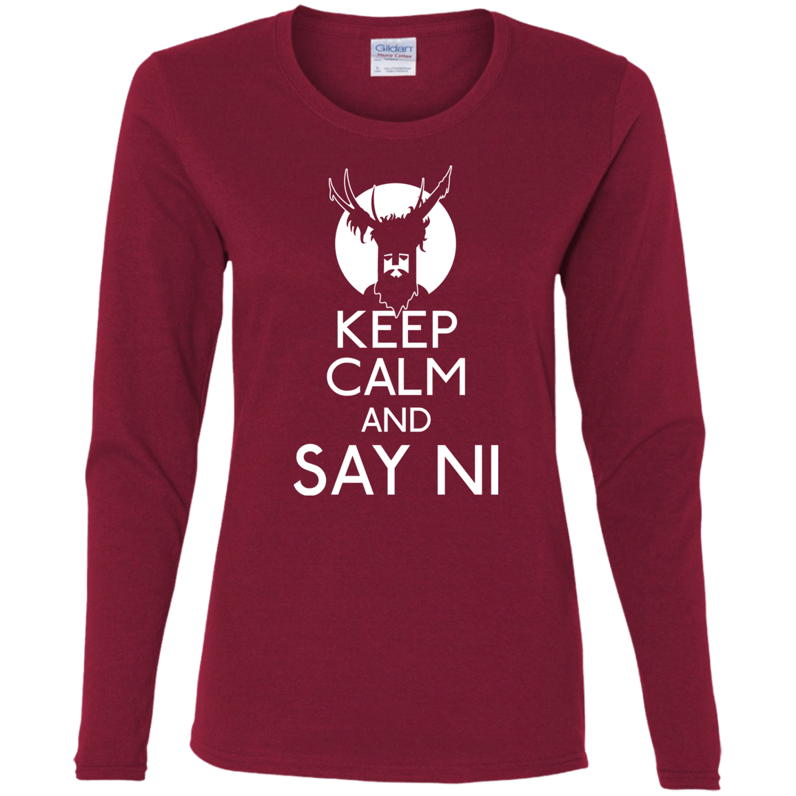 T-Shirts Cardinal / S Keep Calm and Say Ni Women's Long Sleeve T-Shirt