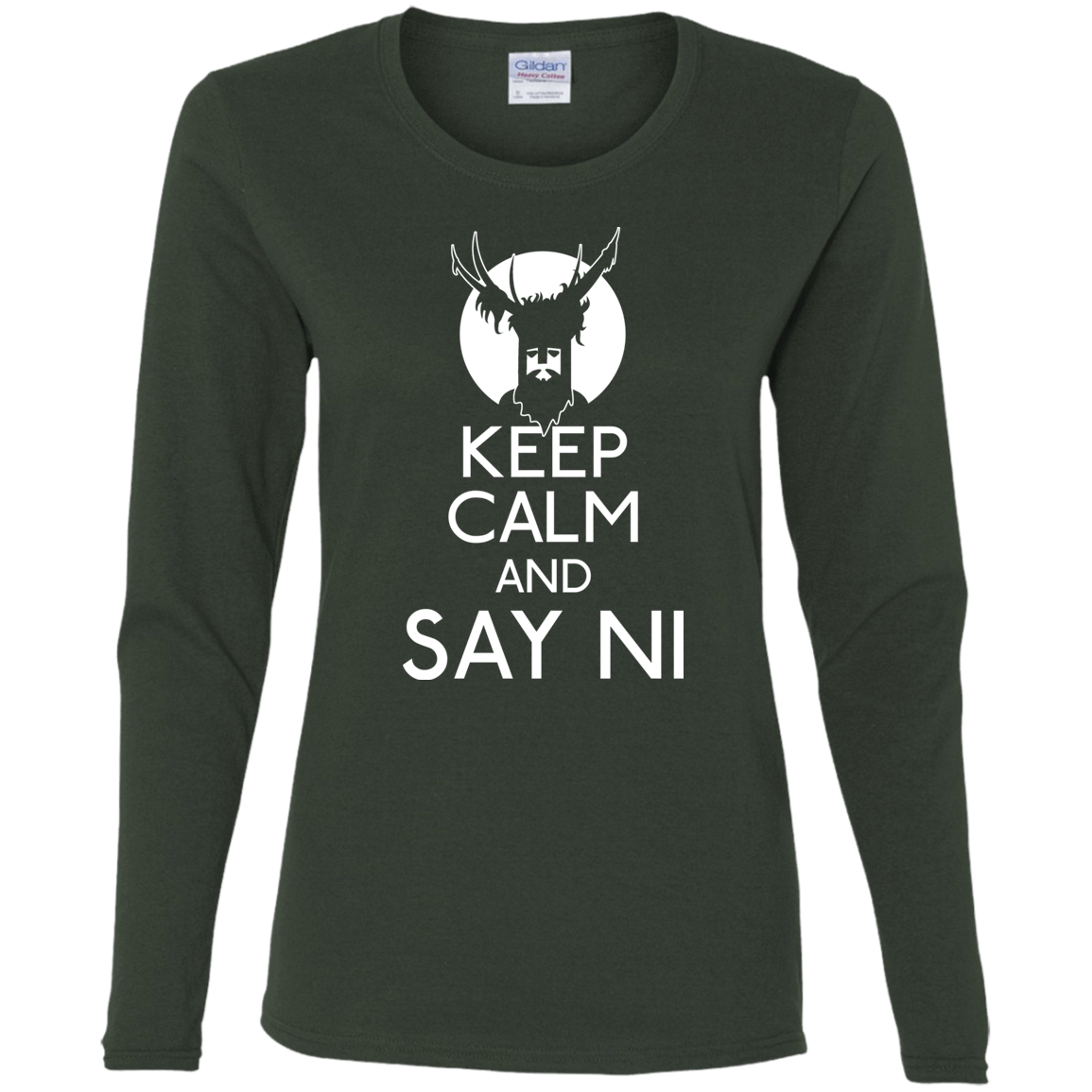 T-Shirts Forest / S Keep Calm and Say Ni Women's Long Sleeve T-Shirt