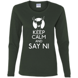 T-Shirts Forest / S Keep Calm and Say Ni Women's Long Sleeve T-Shirt