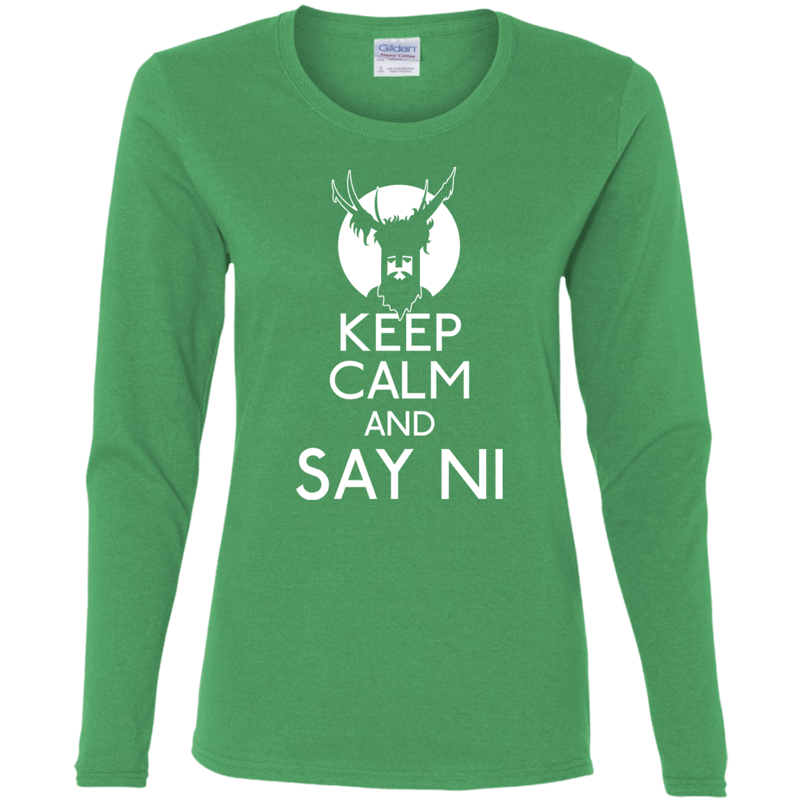 T-Shirts Irish Green / S Keep Calm and Say Ni Women's Long Sleeve T-Shirt