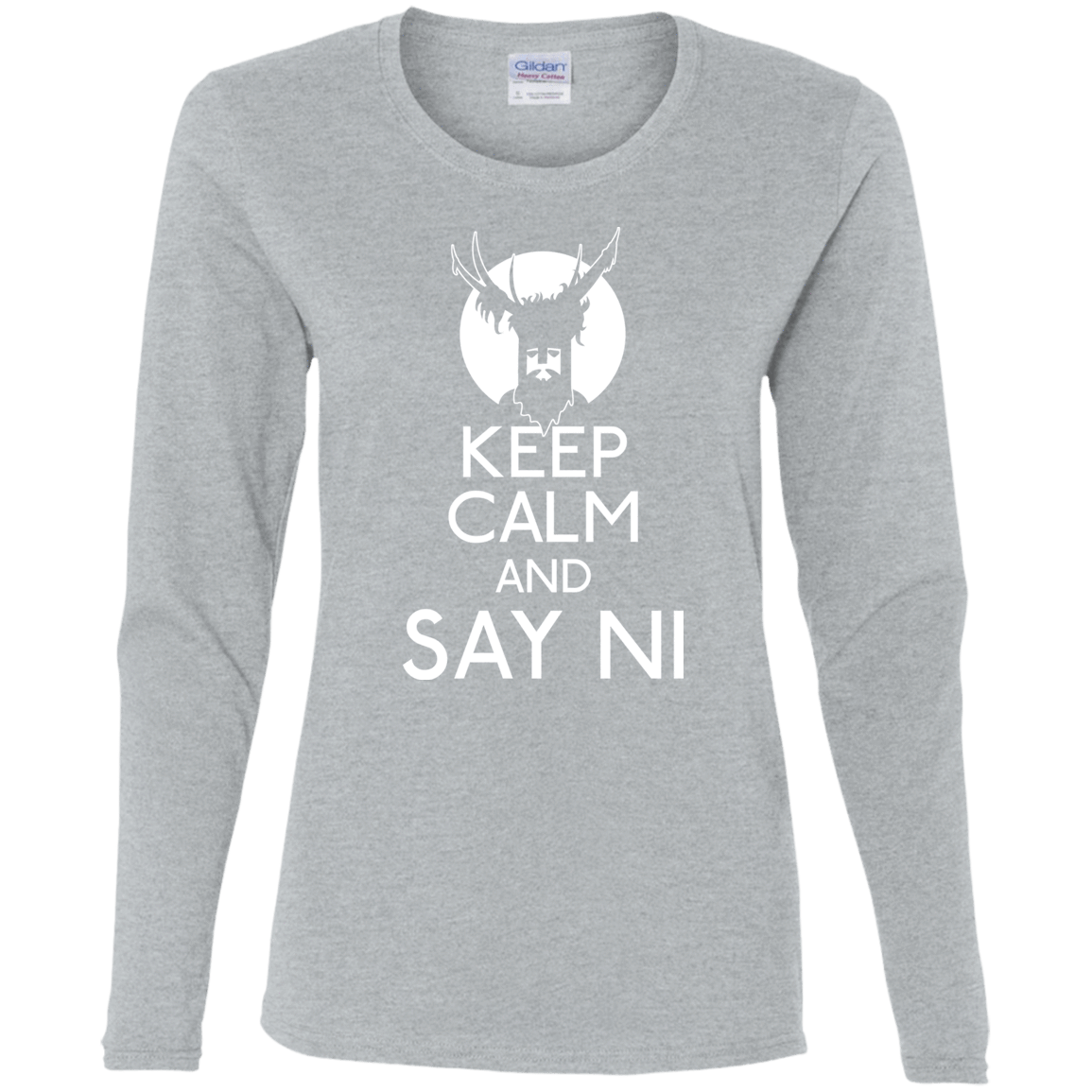 T-Shirts Sport Grey / S Keep Calm and Say Ni Women's Long Sleeve T-Shirt
