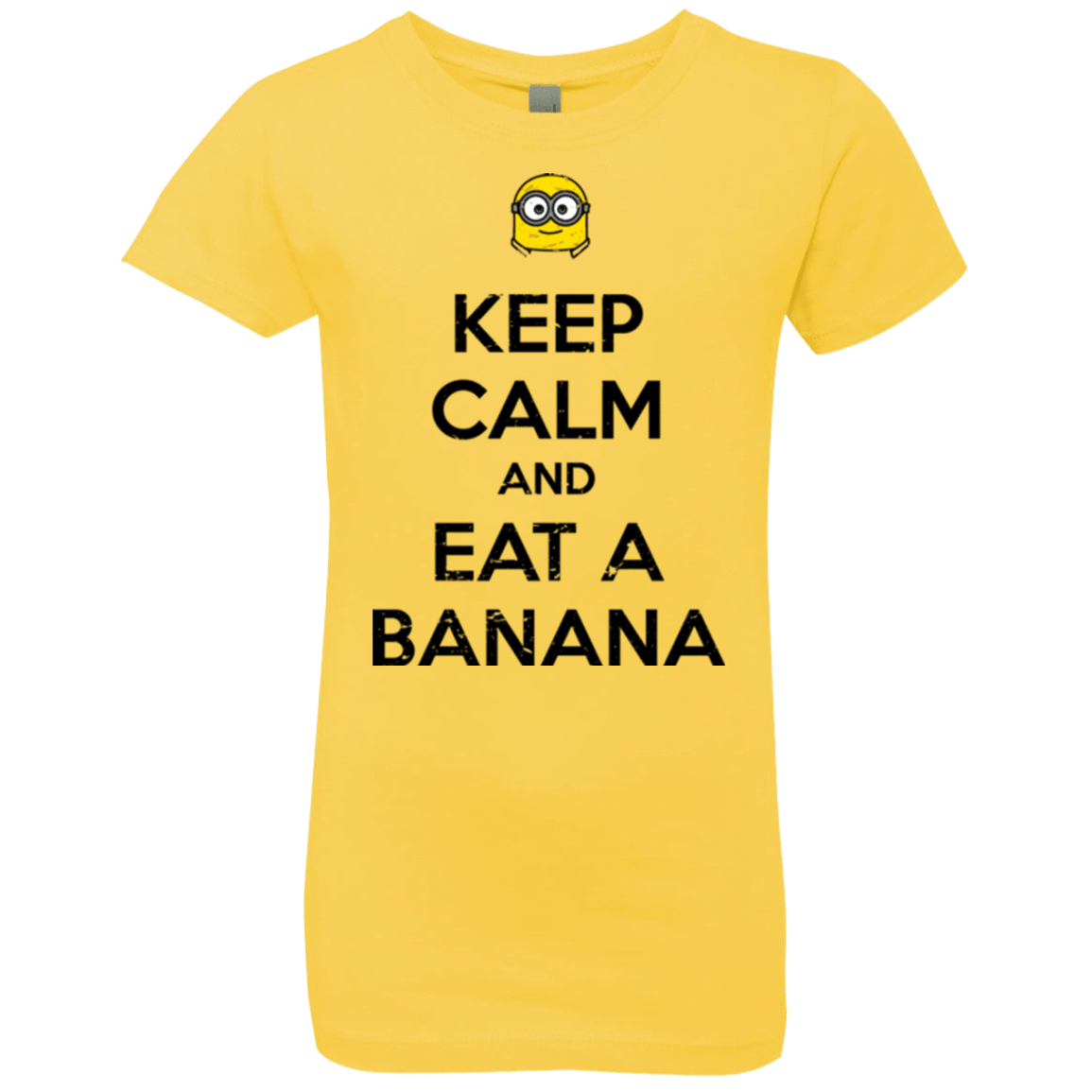 T-Shirts Vibrant Yellow / YXS Keep Calm Banana Girls Premium T-Shirt