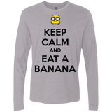 T-Shirts Heather Grey / Small Keep Calm Banana Men's Premium Long Sleeve