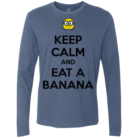 T-Shirts Indigo / Small Keep Calm Banana Men's Premium Long Sleeve