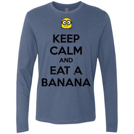 T-Shirts Indigo / Small Keep Calm Banana Men's Premium Long Sleeve
