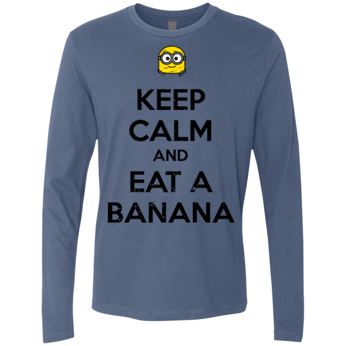 T-Shirts Indigo / Small Keep Calm Banana Men's Premium Long Sleeve
