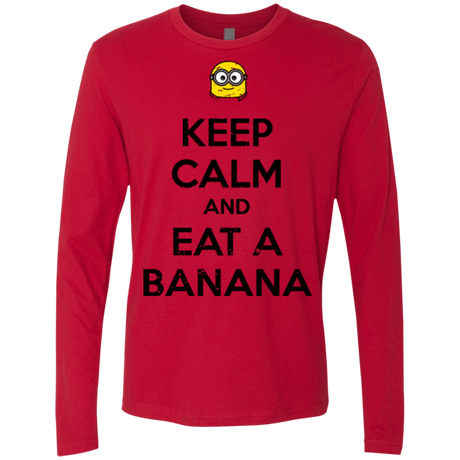 T-Shirts Red / Small Keep Calm Banana Men's Premium Long Sleeve