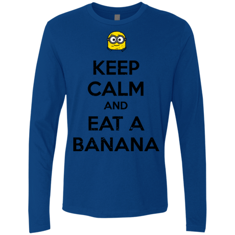 T-Shirts Royal / Small Keep Calm Banana Men's Premium Long Sleeve
