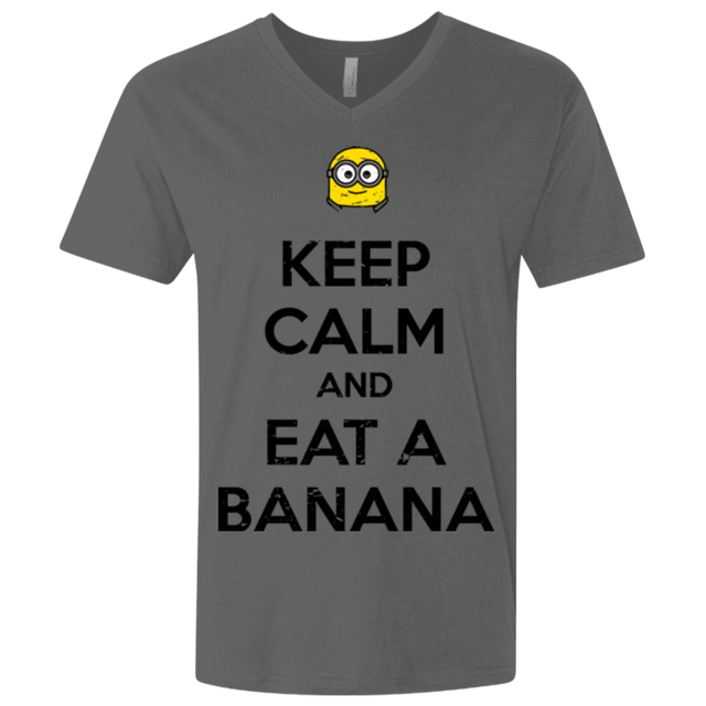 T-Shirts Heavy Metal / X-Small Keep Calm Banana Men's Premium V-Neck