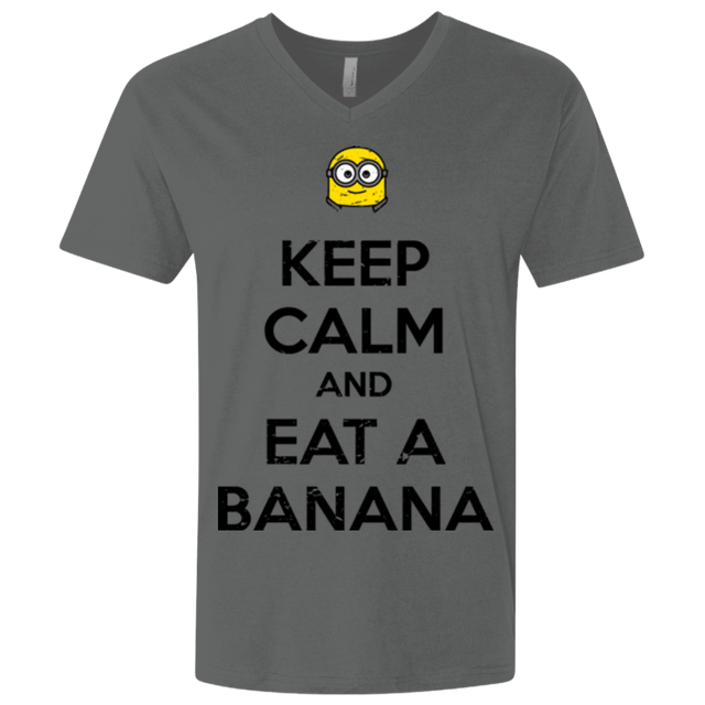 T-Shirts Heavy Metal / X-Small Keep Calm Banana Men's Premium V-Neck