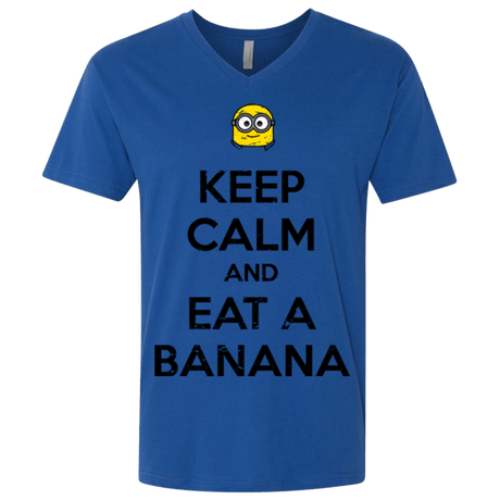 T-Shirts Royal / X-Small Keep Calm Banana Men's Premium V-Neck