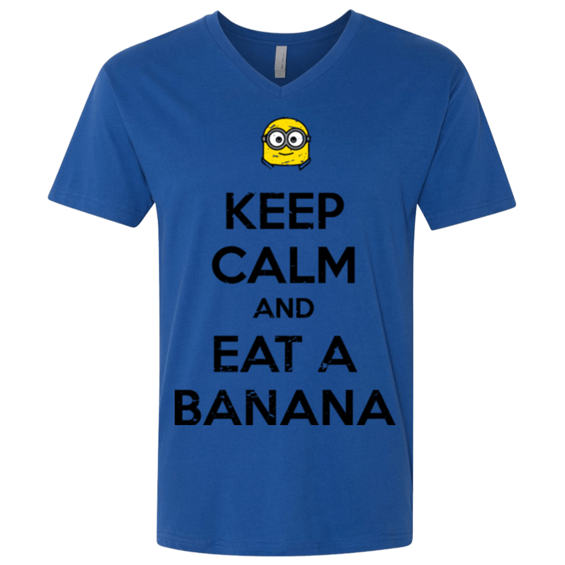 T-Shirts Royal / X-Small Keep Calm Banana Men's Premium V-Neck