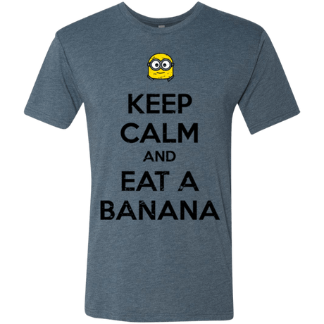 T-Shirts Indigo / Small Keep Calm Banana Men's Triblend T-Shirt