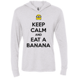 T-Shirts Heather White / X-Small Keep Calm Banana Triblend Long Sleeve Hoodie Tee