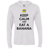 T-Shirts Heather White / X-Small Keep Calm Banana Triblend Long Sleeve Hoodie Tee