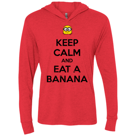 T-Shirts Vintage Red / X-Small Keep Calm Banana Triblend Long Sleeve Hoodie Tee