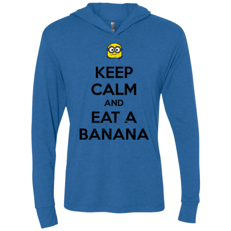 T-Shirts Vintage Royal / X-Small Keep Calm Banana Triblend Long Sleeve Hoodie Tee