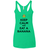 T-Shirts Envy / X-Small Keep Calm Banana Women's Triblend Racerback Tank