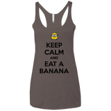 T-Shirts Macchiato / X-Small Keep Calm Banana Women's Triblend Racerback Tank