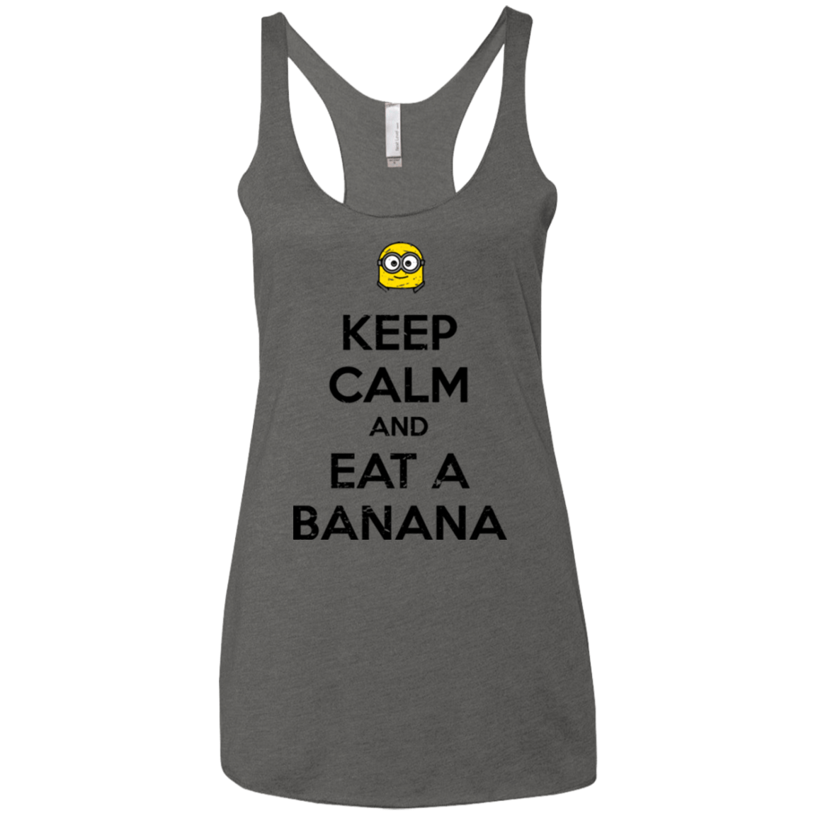 T-Shirts Premium Heather / X-Small Keep Calm Banana Women's Triblend Racerback Tank