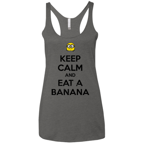 T-Shirts Premium Heather / X-Small Keep Calm Banana Women's Triblend Racerback Tank