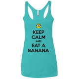 T-Shirts Tahiti Blue / X-Small Keep Calm Banana Women's Triblend Racerback Tank