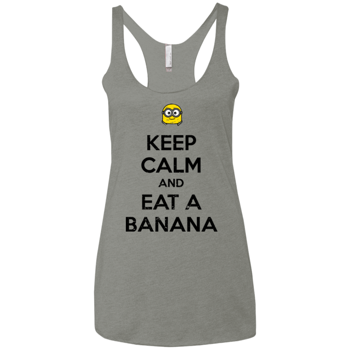 T-Shirts Venetian Grey / X-Small Keep Calm Banana Women's Triblend Racerback Tank