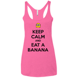 T-Shirts Vintage Pink / X-Small Keep Calm Banana Women's Triblend Racerback Tank