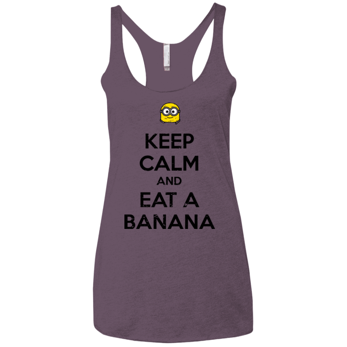 T-Shirts Vintage Purple / X-Small Keep Calm Banana Women's Triblend Racerback Tank