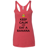 T-Shirts Vintage Red / X-Small Keep Calm Banana Women's Triblend Racerback Tank