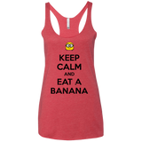 T-Shirts Vintage Red / X-Small Keep Calm Banana Women's Triblend Racerback Tank