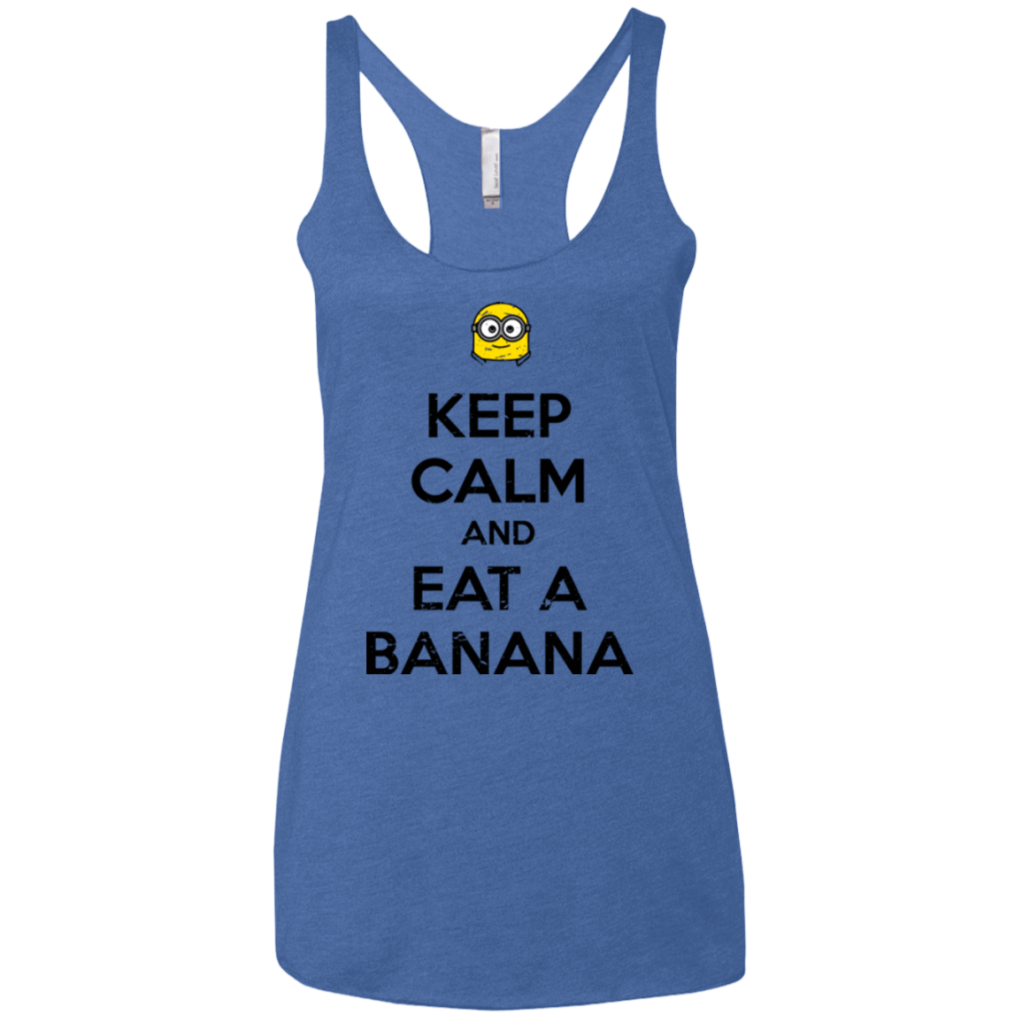 T-Shirts Vintage Royal / X-Small Keep Calm Banana Women's Triblend Racerback Tank