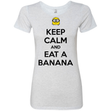 T-Shirts Heather White / Small Keep Calm Banana Women's Triblend T-Shirt