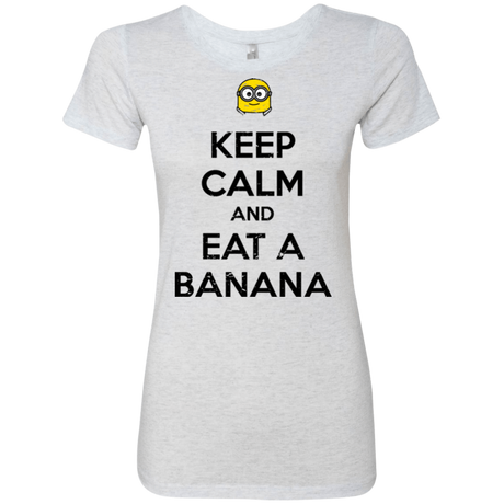 T-Shirts Heather White / Small Keep Calm Banana Women's Triblend T-Shirt