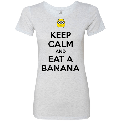 T-Shirts Heather White / Small Keep Calm Banana Women's Triblend T-Shirt
