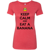 T-Shirts Vintage Red / Small Keep Calm Banana Women's Triblend T-Shirt