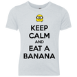 T-Shirts Heather White / YXS Keep Calm Banana Youth Triblend T-Shirt