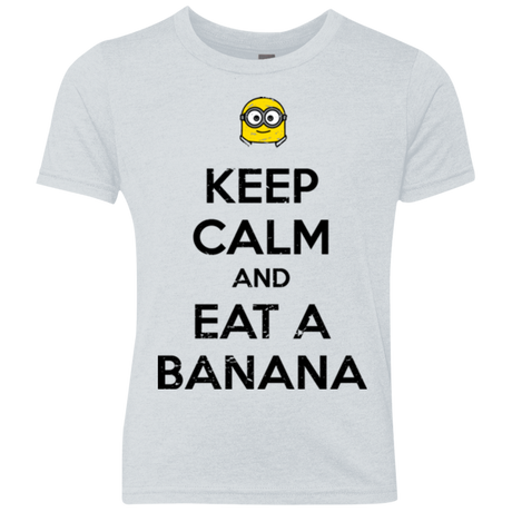 T-Shirts Heather White / YXS Keep Calm Banana Youth Triblend T-Shirt