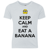 T-Shirts Heather White / YXS Keep Calm Banana Youth Triblend T-Shirt