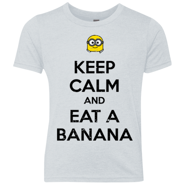T-Shirts Heather White / YXS Keep Calm Banana Youth Triblend T-Shirt