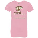 T-Shirts Light Pink / YXS Keep Calm & Look Behind You A Three Headed Monkey Girls Premium T-Shirt