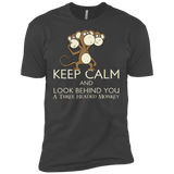 T-Shirts Heavy Metal / X-Small Keep Calm & Look Behind You A Three Headed Monkey Men's Premium T-Shirt