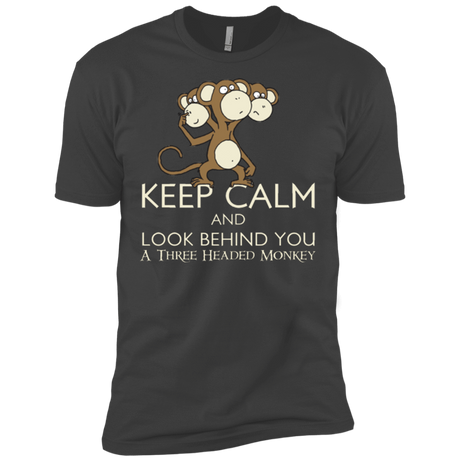 T-Shirts Heavy Metal / X-Small Keep Calm & Look Behind You A Three Headed Monkey Men's Premium T-Shirt
