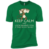 T-Shirts Kelly Green / X-Small Keep Calm & Look Behind You A Three Headed Monkey Men's Premium T-Shirt
