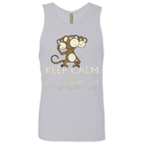 Keep Calm & Look Behind You A Three Headed Monkey Men's Premium Tank Top