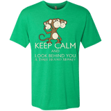 T-Shirts Envy / Small Keep Calm & Look Behind You A Three Headed Monkey Men's Triblend T-Shirt