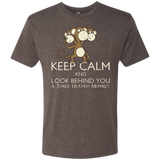 T-Shirts Macchiato / Small Keep Calm & Look Behind You A Three Headed Monkey Men's Triblend T-Shirt